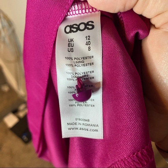 ASOS Maternity Pink Cinched Waist Midi Dress Size 8 - Picture 5 of 5